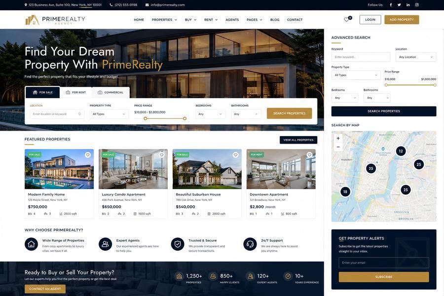 PrimeRealty Agency — portfolio project