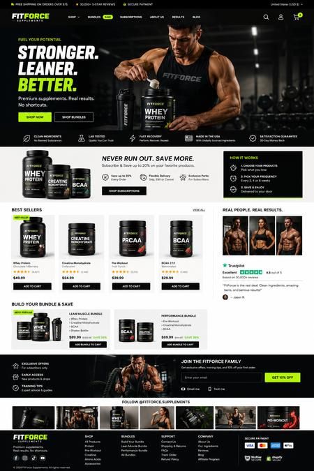 FitForce Supplements — portfolio project